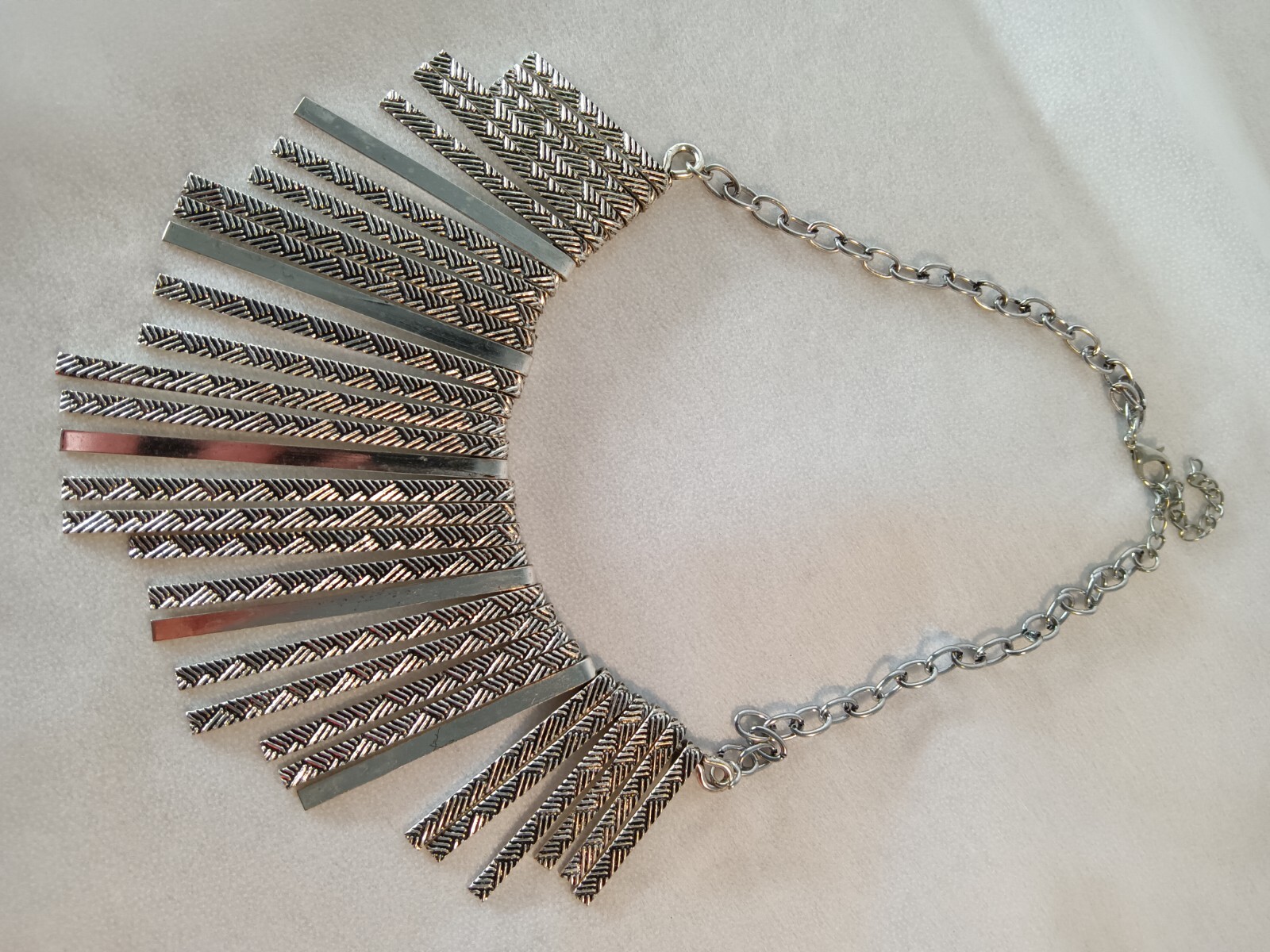 Statement Necklace Silvertone Egyptian Cleopatra … - image 7