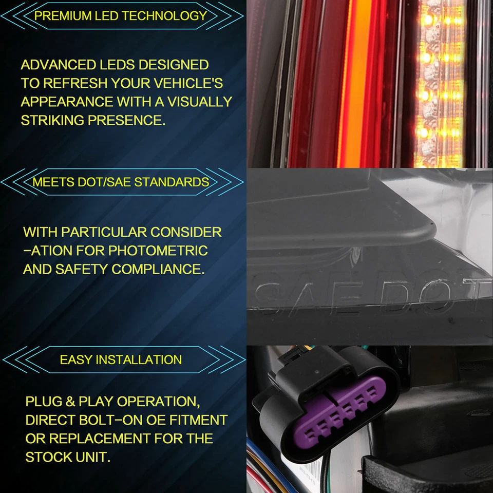 Luces traseras LED transparentes para GMC Yukon Chevrolet Tahoe Suburban 2007-14 Foto 4 de 4