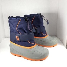 Cat  Jack Thermolite Winter Boots Size 3 Blue/Orange/Grey