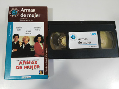 ARMAS DE MUJER HARRISON FORD WEAVER GRIFFITH VHS CAJA CARTON CASTELLANO EL MUNDO