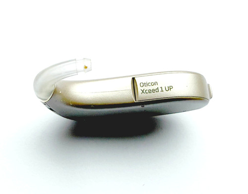 Used, 1x Xceed 1 UP  behind  the ear  BTE / Beige color    -    USA Shipping
