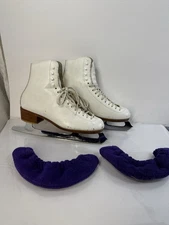 RIEDELL Women's White Leather Boot Figure Ice Skates Size 7