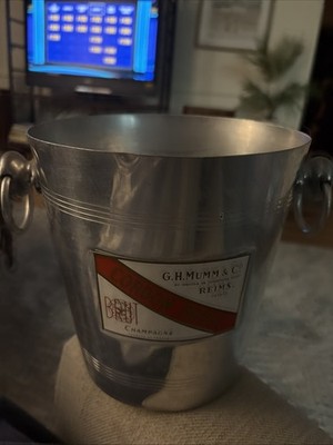 Vintage French Champagne ice Bucket cooler Cordon Rouge Brut G.H. Mumm