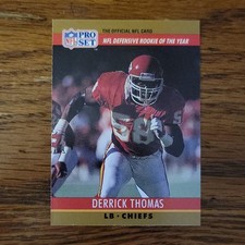 Pro Set 1990 Award Winner Derrick Thomas #6 Chiefs Football