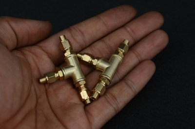 #ad TP 3 Brass Tee Connector 1 4 40 TPI with Nuts amp; Cones – Live Steam Use $27.99