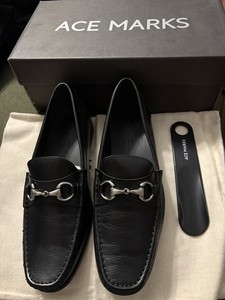 NEW, ACE MARKS Berto Horse Bit Loafers With Box and Bag size 9 1/2 M