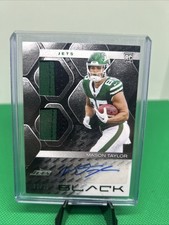 2025 Panini Black - Rookie Sig Materials Mason Taylor #RSM-MTR 17/25AU, MEM, RC)