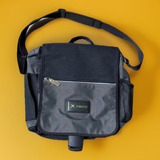 Vintage Official Microsoft Original XBOX Laptop Messenger Bag Pockets Rare