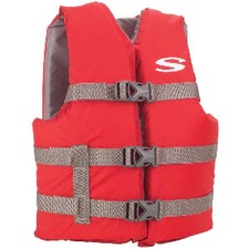 Stearns Youth Classic Life Vest   Red/Grey