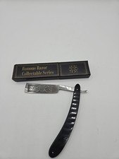 Vintage MASONIC FREEMASON STRAIGHT RAZOR 7/8" NEVER USED, Original Box