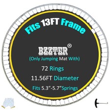 Trampoline Mat,Fits 13ft Round Frame,with 72 Rings 138.8 Inch Diameter, Fits ...