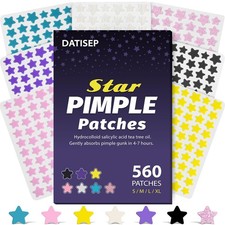 Pimple Patches for Face, 560 Counts Star Acne Patches, 7 Colors Cute Spot Sticke