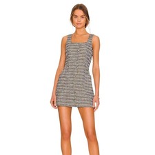 FREE PEOPLE Maxx Mini Shirt Dress in Midnight Combo button front jumper sz Small