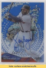 2014 Topps High Tek Blue Dots Diffractor 5/5 Jason Heyward #HT-JH Auto READ