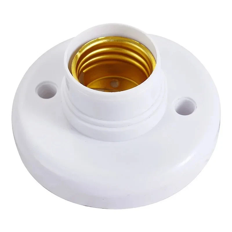 Soporte de bombilla de tornillo E27 blanco con base de lámpara de enchufe de luz de techo 6A iluminación para el hogar