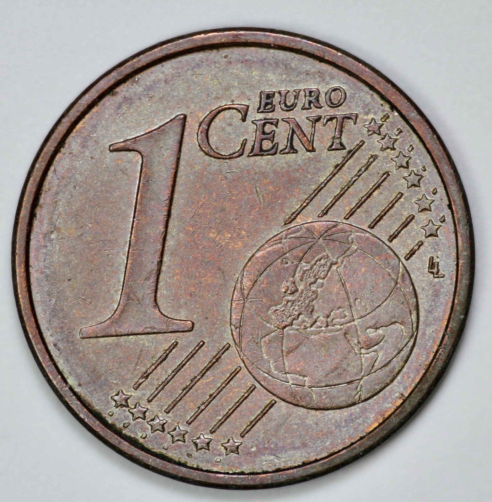1999 Euro Cent **ERROR** Struck with Reverse Dies on Both Sides