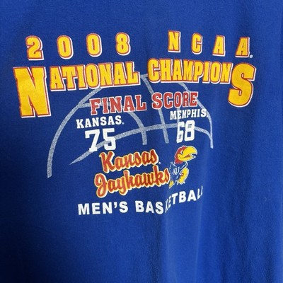 Vintage 2008 Kansas Jayhawks KU NCAA Basketball Championship March XL Shirt