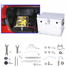 Complete Lockable Aluminum Group27 Battery Box Kit For Rv Marinerace Off-road