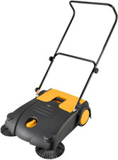 28-Inch Walk behind Outdoor Manual Push Floor Sweeper, 4-Gallon Capacity, 30200 