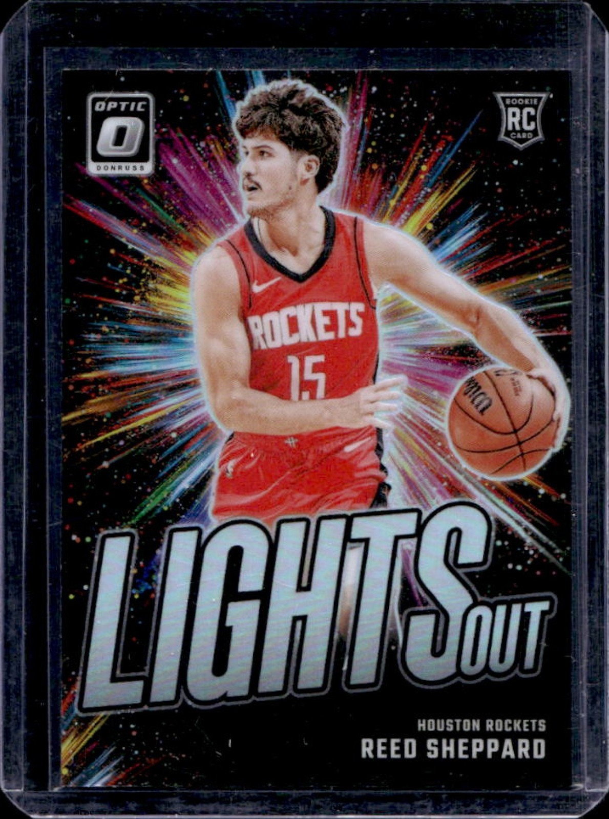 2024-25 Donruss Optic Reed Sheppard Lights Out RC Holo #13 Rockets