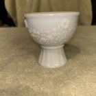 1973 Nostalgic Vintage AVON Hobnail White Milk Glass  Candle Holder / Base 3.25"