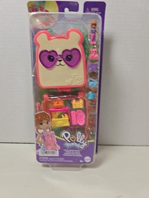 Polly Pocket 2024 Cutie Bear Picnic Mini Play Set Toy Pet and Food Theme, NEW.