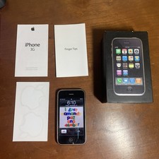 Apple iPhone 3G Black WORKING w/ Box Paperwork Original Collector Vintage RARE