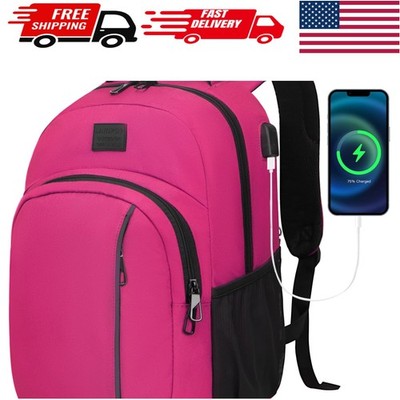 Elegant Water-Resistant 15.6 Inch Laptop Backpack with USB Charging & Comfort