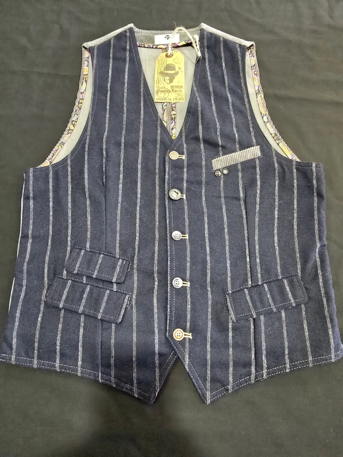 Garry's Earth Vest Handcrafted Made In Italy Size M Cod.21 image 3