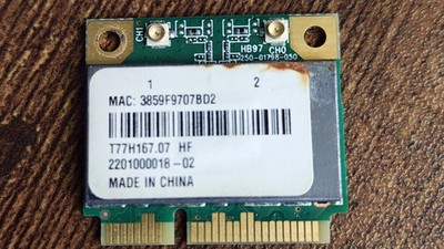 Atheros AR5B97 802.11b/g/n PCI Express Half Mini Card T77H167.07