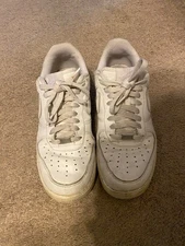 Trashed Used Worn Nike Shoes Beaters Size 9 White Basketball Sneakers 