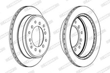 2x FERODO Premier Bremsscheiben Hinten für TOYOTA LAND CRUISER 90 (J9)