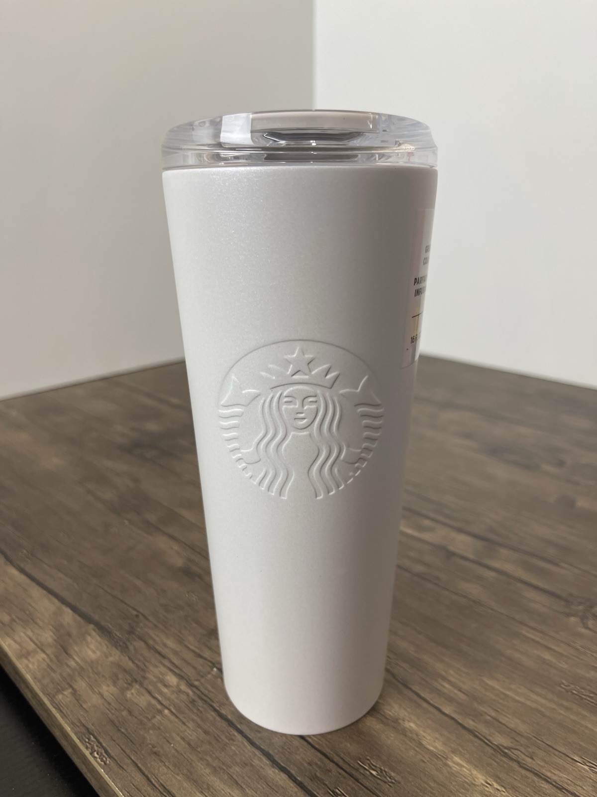 Starbucks 16oz Iridescent Pearl Shimmer Stainless Steel Tumbler New