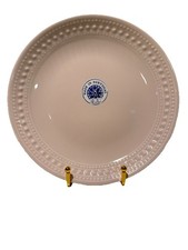 4 Matceramica 9" Desert Plate Set Pink Embossed Dots, Portugal, New