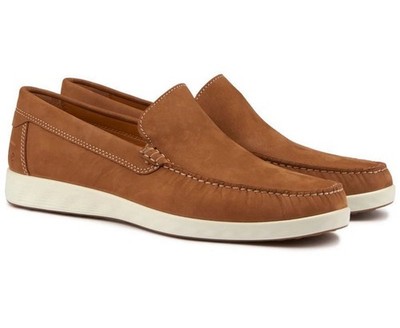 Ecco S Lite Moc Loafers Slip On Shoes Brown Suede  NEW  Sz EU 43 US 9, 9.5