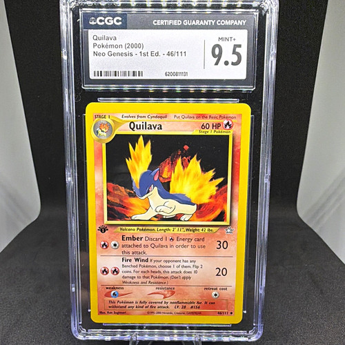Quilava (1st Edition) graded CGC 9.5 for sale on eBay