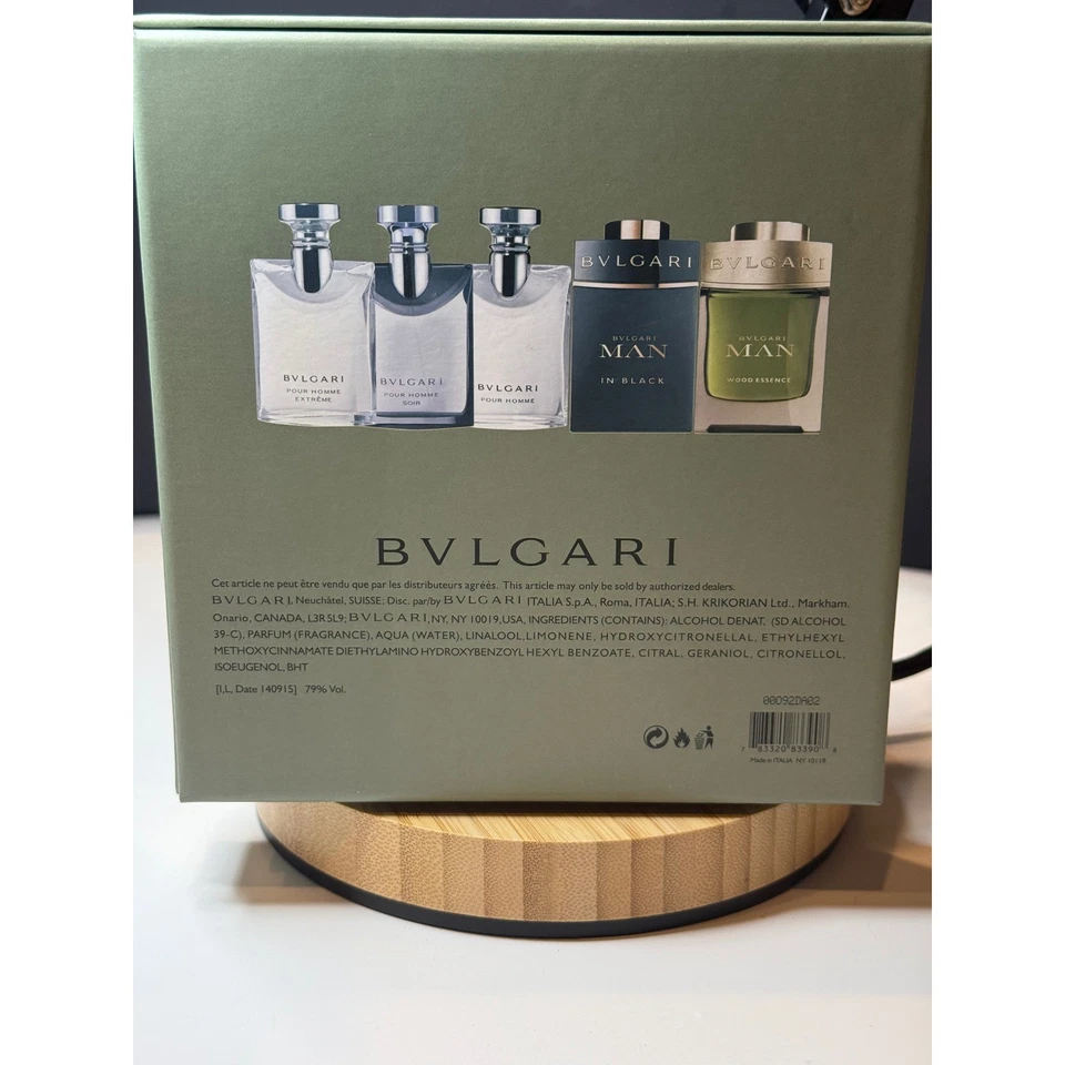 Bvlgari • Pour Homme • Colección Miniatura • Juego • 5 Salpicaduras • Nuevo en Caja Foto 2 de 4