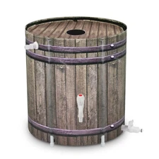 Rain Barrel,50 Gallon Collapsible Rainwater Collection with Spigots and Overf...