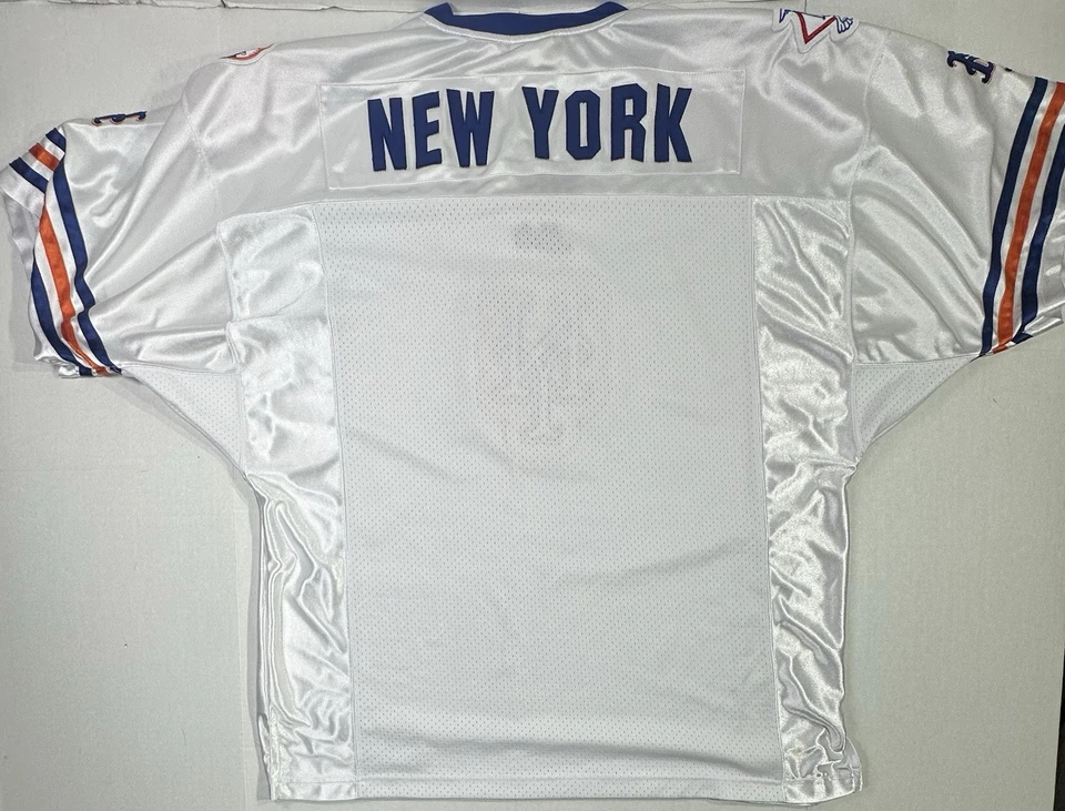 Camiseta Vintage Lee Sport New York Mets Malha Cetim Branco Azul Laranja MLB Patch GG - Imagem 2 de 4