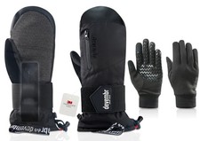 Advanced Snowboarding Mittens with Wrist Guards Removable Liners, M
