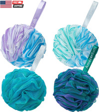 Loofah Sponge 75G/Piece, Exfoliating Bath Sponge Body Scrubber - Loofa Set of 4