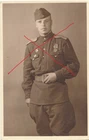 Nr 57720 Porträt Foto PK 2,Wk Russischer  Soldat  Orden  1946 Widmung