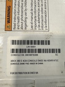 Xbox 360 E 4GB Console 1538/ Kinect 1473/ atPlay Wired Controller Original Boxes