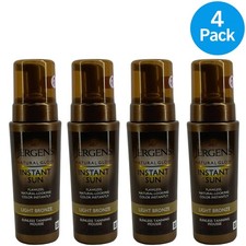 Jergens Natural Glow Instant Sun Sunless Tanning Mousse Light Bronze 6oz 4 Pack