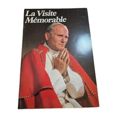Pope John Paul II La Visite Mémorable 1980 Banner Book Vatican Catholic Photo...