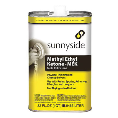 Sunnyside MEK Solvent 1 Quart Methyl Ethyl Ketone Cleaner Thinner