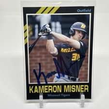 KAMERON MISNER SIGNED Rookie Missouri Tigers Tampa Bay Rays Baseball Card. rookie card picture