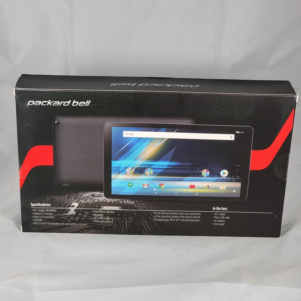 Packard Bell 10.1 inch Tablet 10.1" Quad-Core 1GB RAM 8GB Storage NEW IN BOX - Image 3 of 4