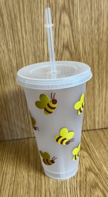 bumble bee starbucks trave lcup teacher gift college festival tumbler  beaker set | eBay UK