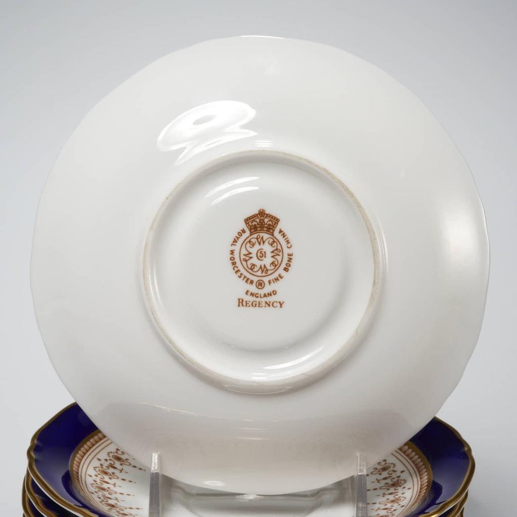 食器まとめ売り　 WORCESTER REGENCY Royal Worcester Regency Royal Blue Fine Bone China Set 83